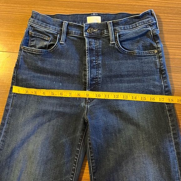 MOTHER Dark Blue Wide Leg Flare Jeans - Picture 6 of 13